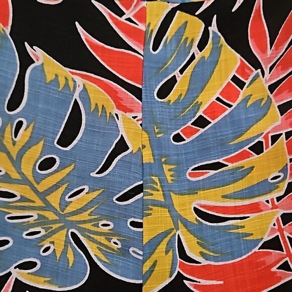 OXXO Women's Tropical Bell- Bottoms Jumpsuit Size Small Red/Blue - Picture 12 of 16